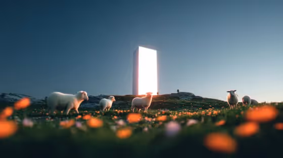 Surreal Monolith Meadow