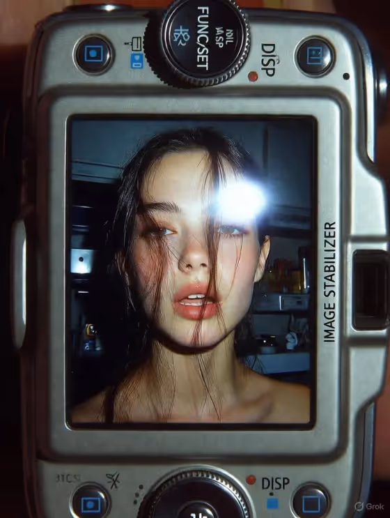 Y2K Camera LCD Selfie