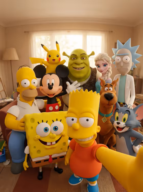 Cartoon Character Selfie