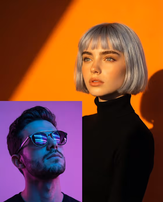Dramatic Portrait Diptych