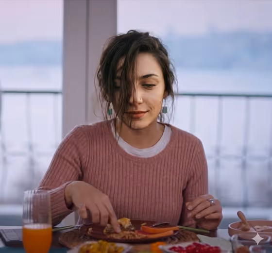 Balcony Breakfast Portrait