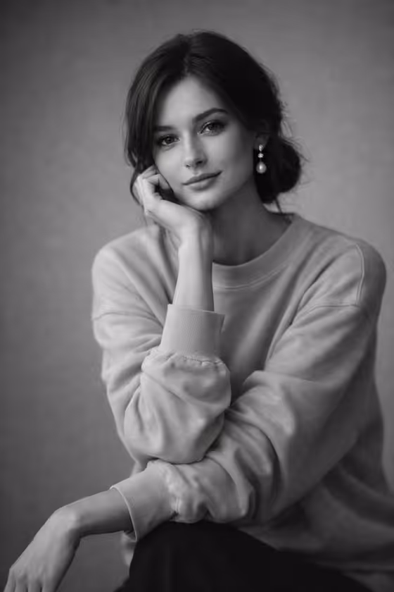 Monochrome Studio Portrait template result