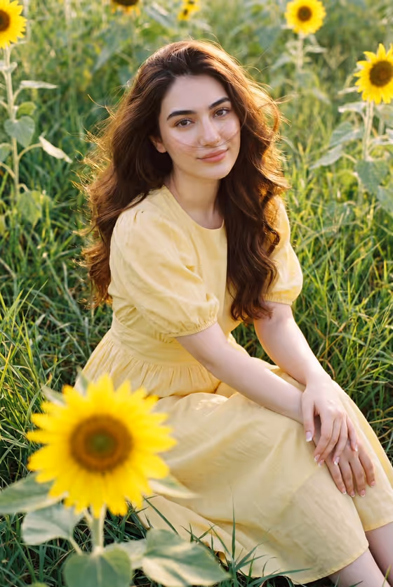 Sunflower Field Portrait
