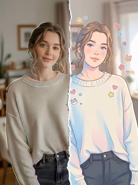 Split Style Portrait template result