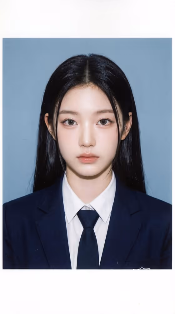 School ID Portrait template result