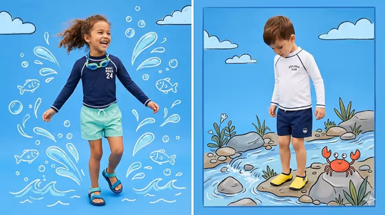 Kids Swim Diptych