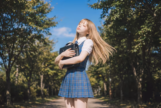 Sunlit School Walk