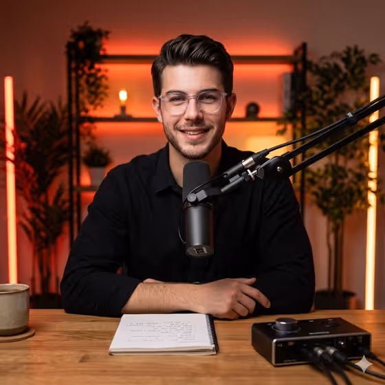 Podcast Studio Portrait template result