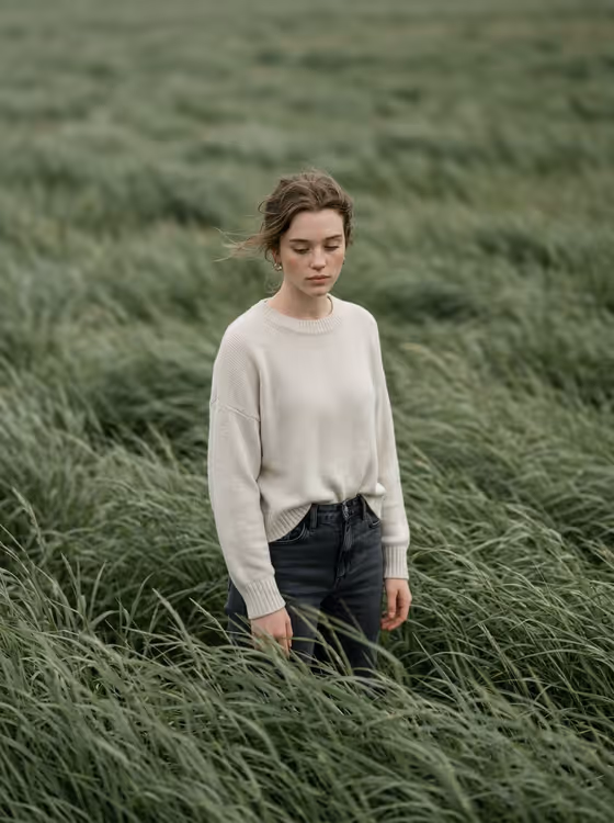 Windblown Field Portrait