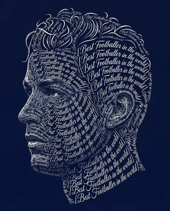 Calligraphic Profile Portrait template result