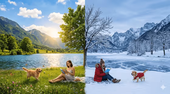 Season Split Landscape