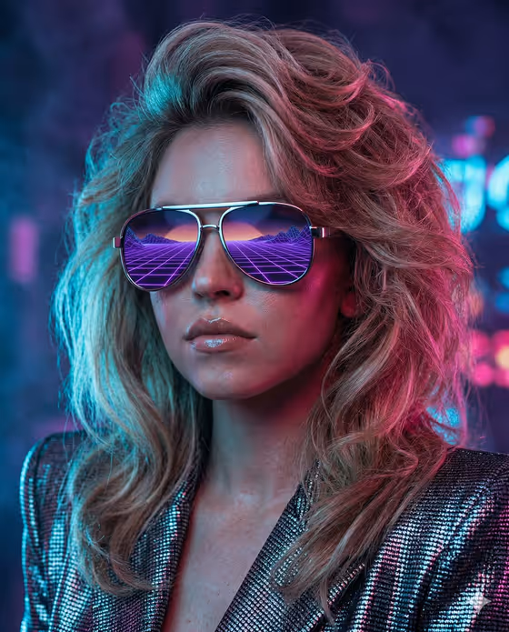 Neon Aviator Portrait
