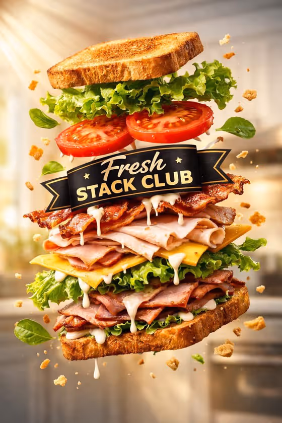 Floating Food Ad template result