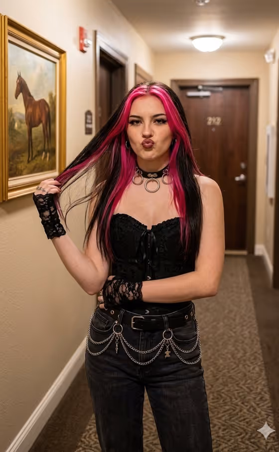 Pouting Hallway Portrait