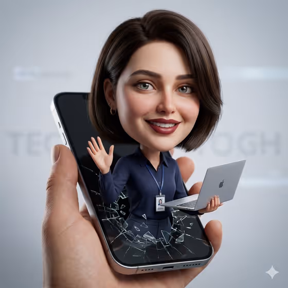 Phone Popout Caricature