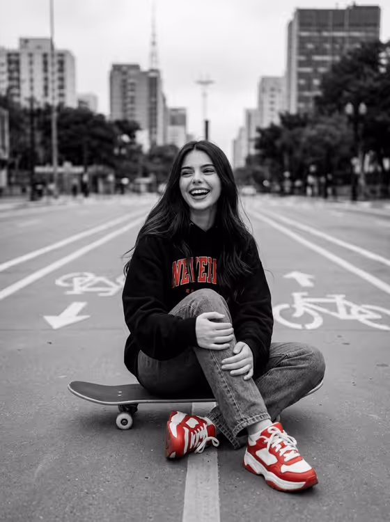 Street Laugh Portrait