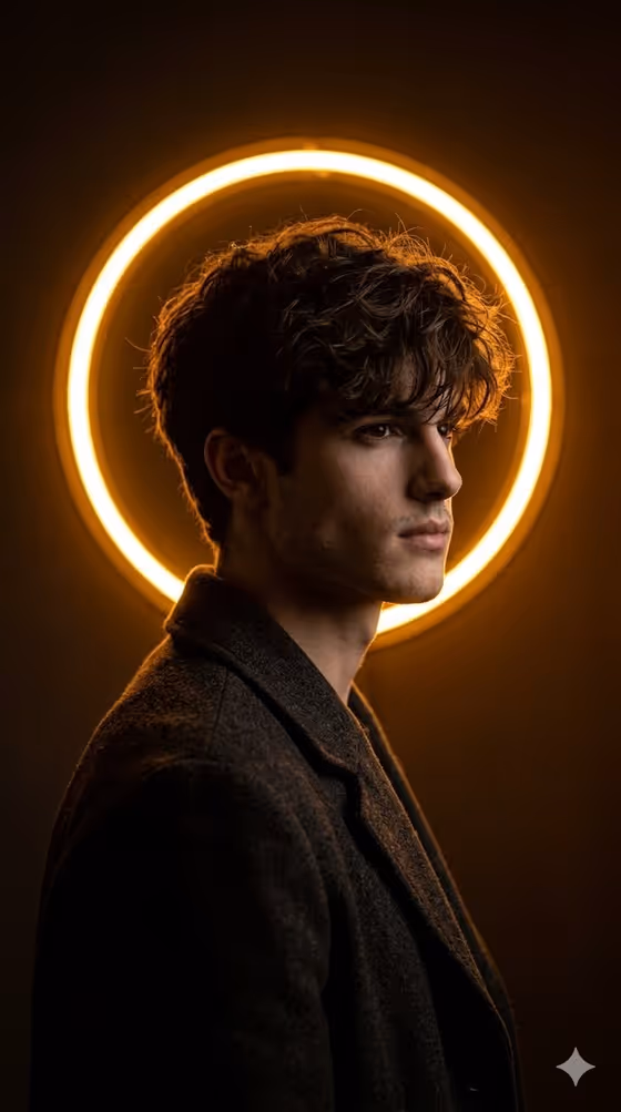 Neon Ring Portrait template result