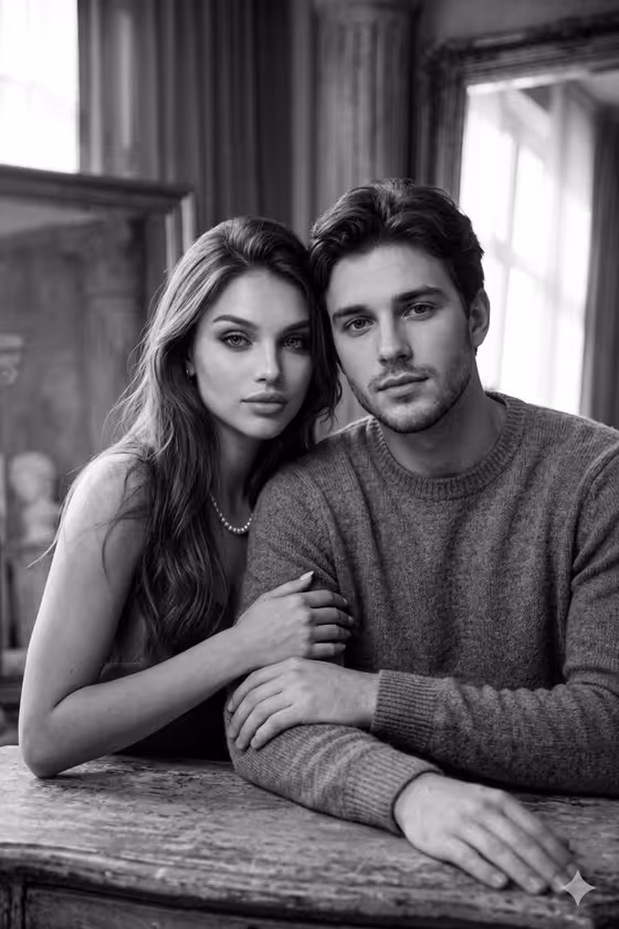 Monochrome Couple Portrait template result