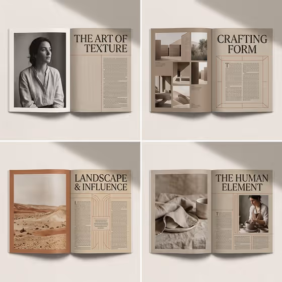 Editorial Spread template result