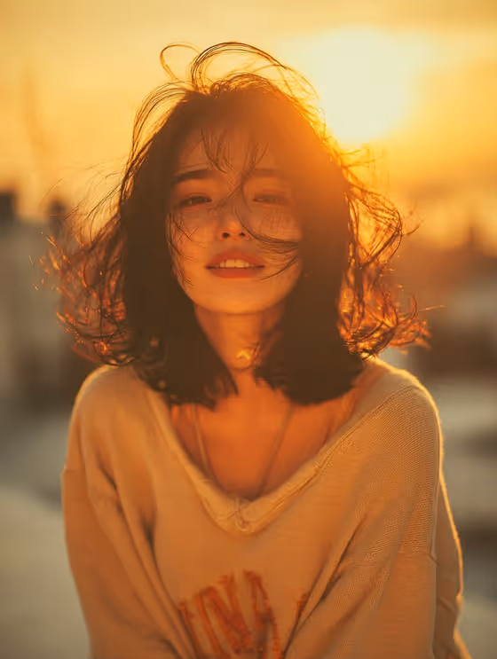 Rooftop Glow Portrait