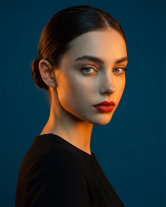 Teal Orange Portrait template result