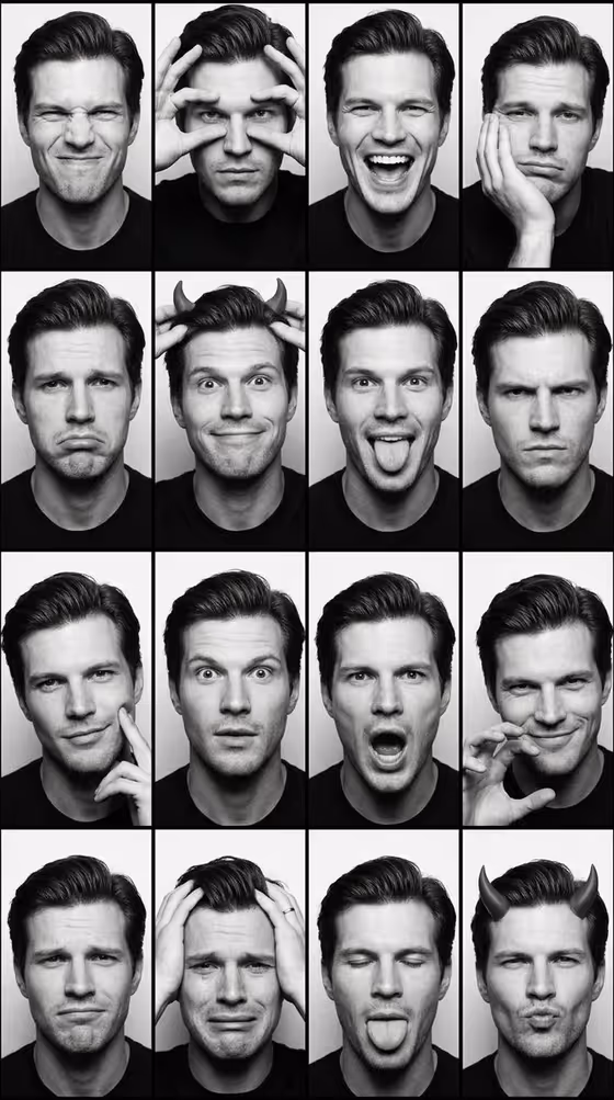 Photobooth Expression Grid template result