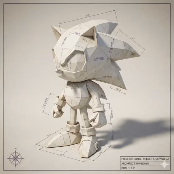 Folded Paper Blueprint