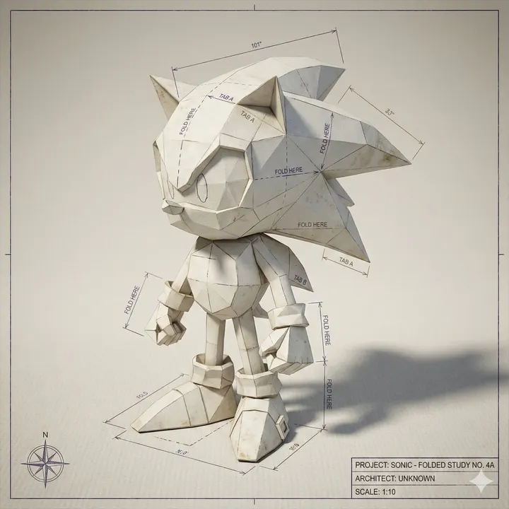 Folded Paper Blueprint
