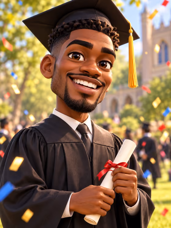 Grad Day 3D Caricature
