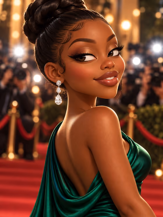 Red Carpet 3D Caricature