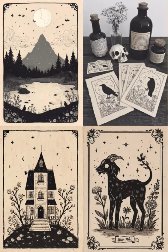 Dark Vintage Tarot