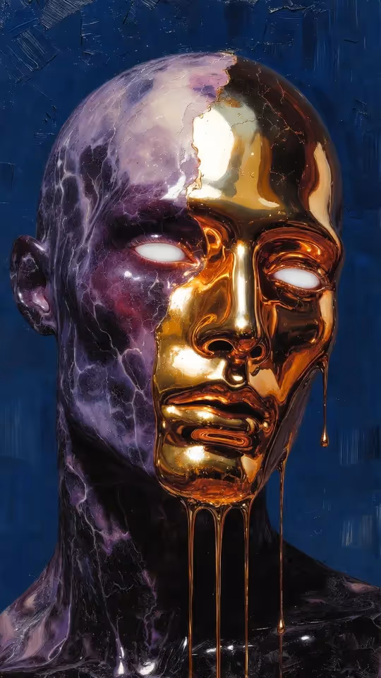 Gilded Marble Portrait