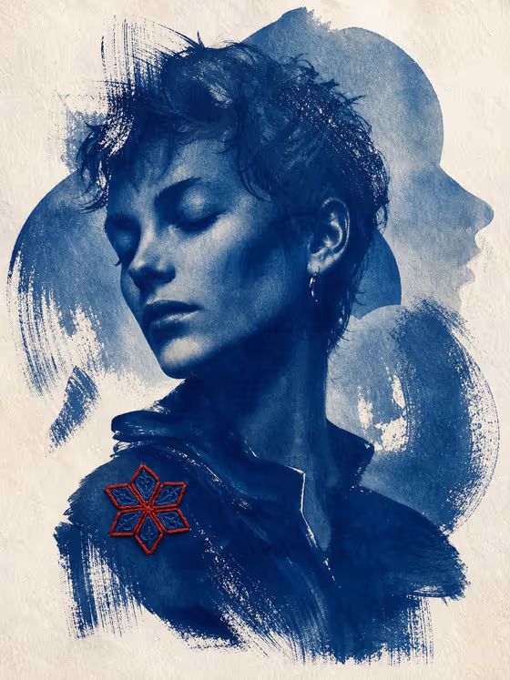 Indigo Thread Portrait