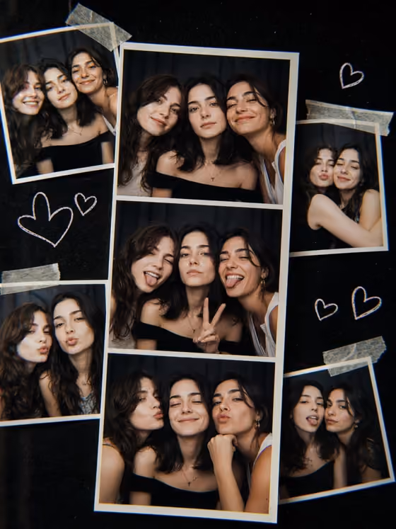 Photo Booth Friends Collage
