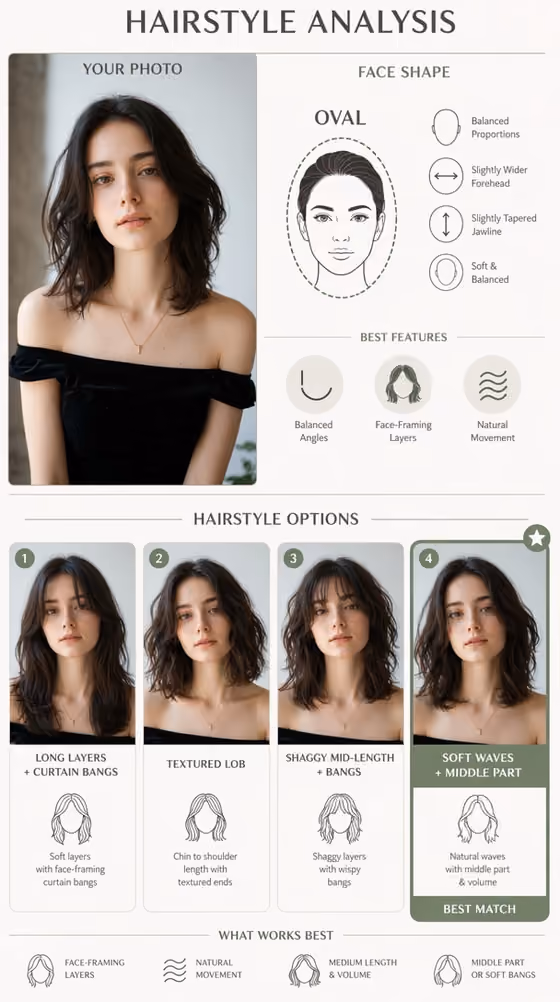Face Shape Hair Match template result