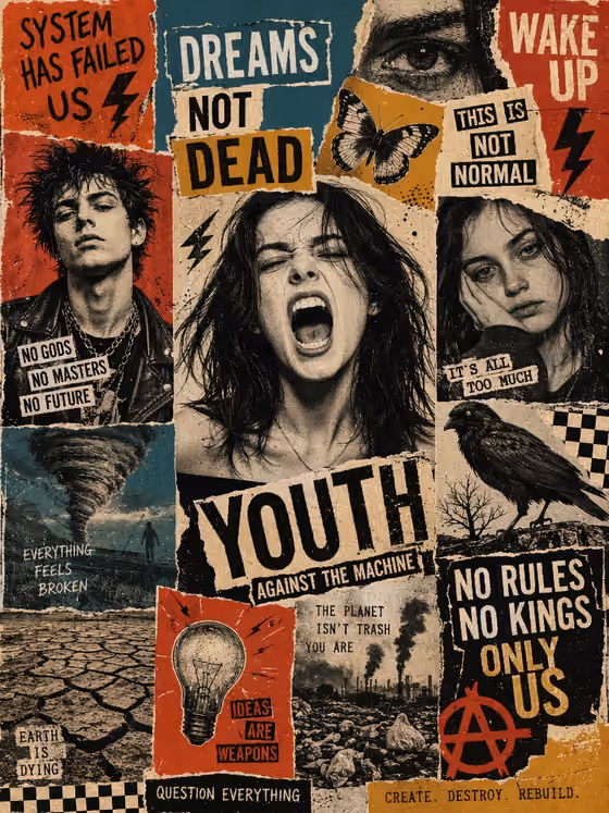 Punk Zine Protest Poster