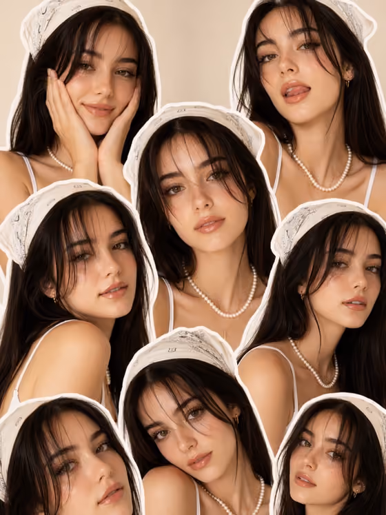 Y2K Beauty Sticker Collage