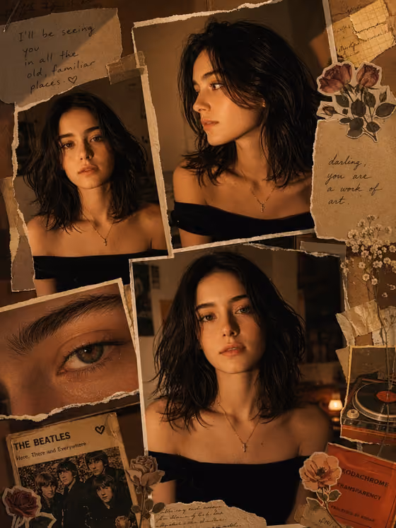 Moody Scrapbook Portrait