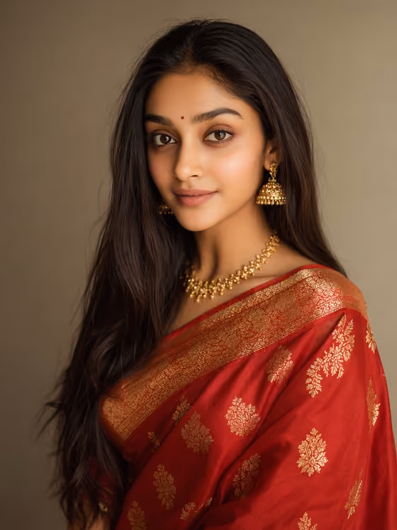Classic Red Silk Saree