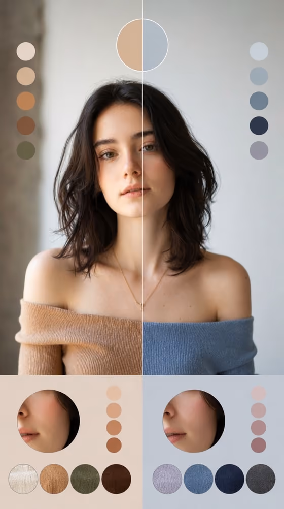 Warm vs Cool Comparison template result