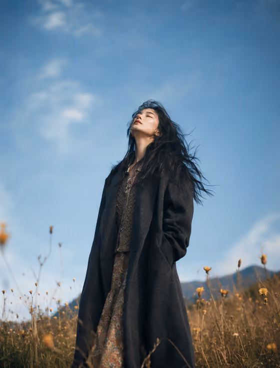 Windswept Meadow Portrait