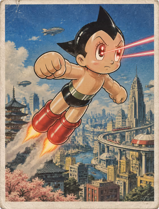 Retro Robot Card