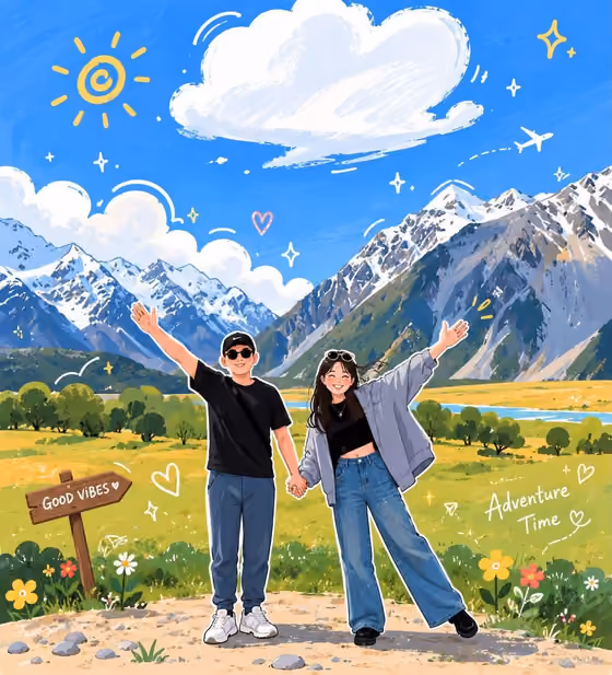 Anime Travel Postcard