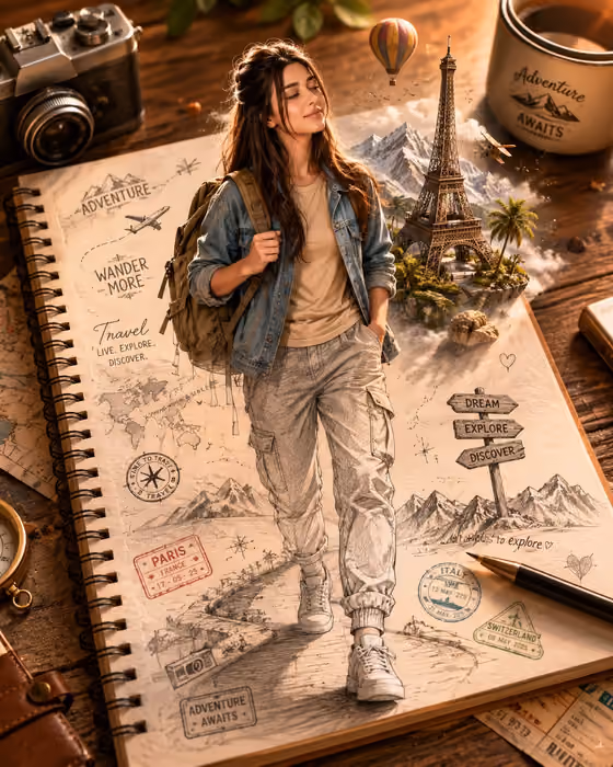 Notebook Traveler Illusion