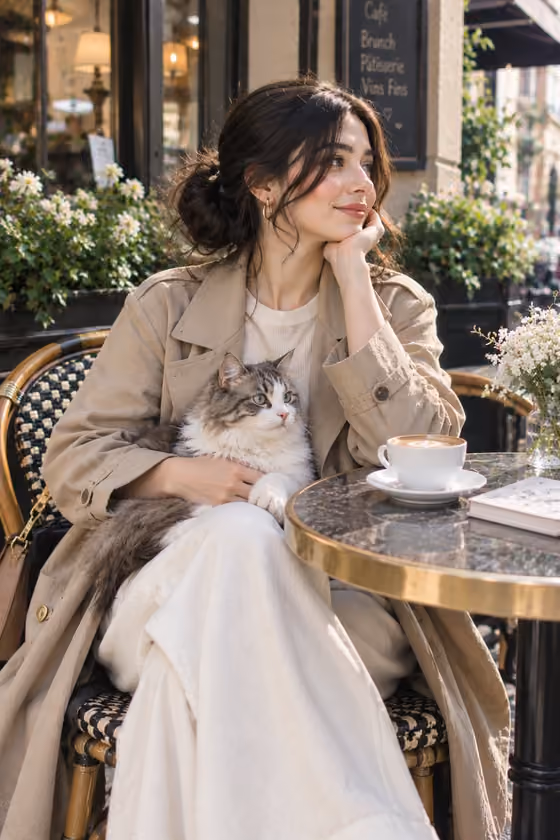Café Cat Portrait