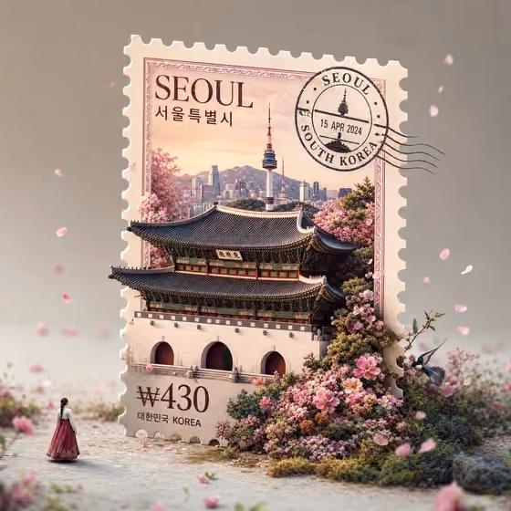 Postage Stamp Diorama