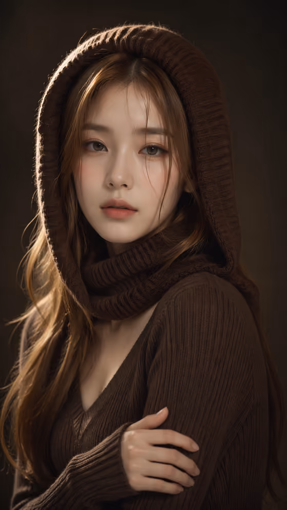 Warm Knit Portrait template result