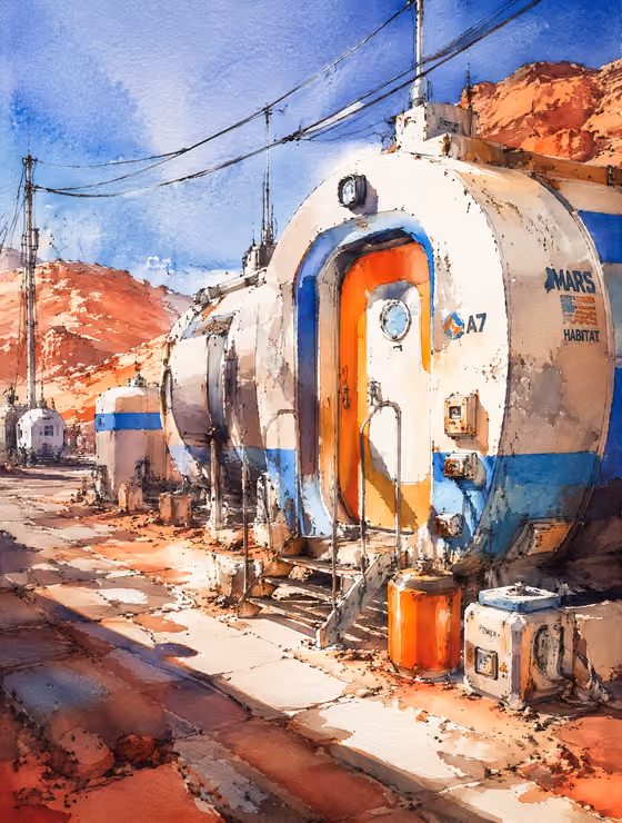 Mars Habitat Sketch