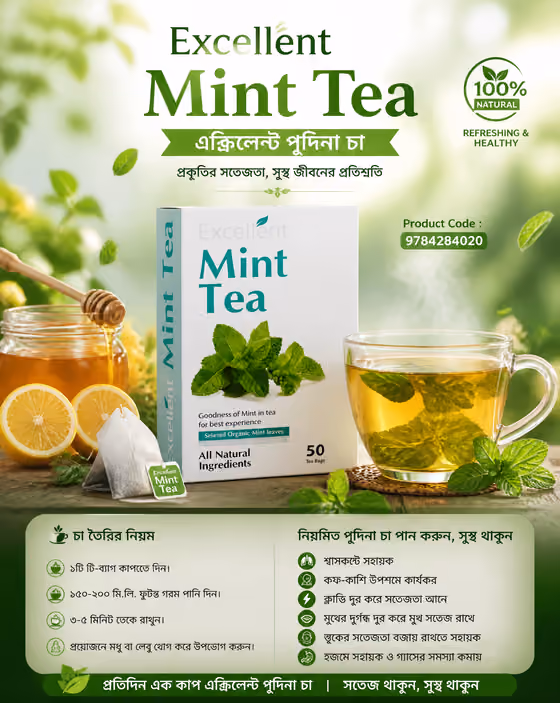 Mint Tea Ad Poster