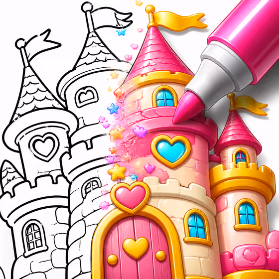 Kids Coloring Game Icon